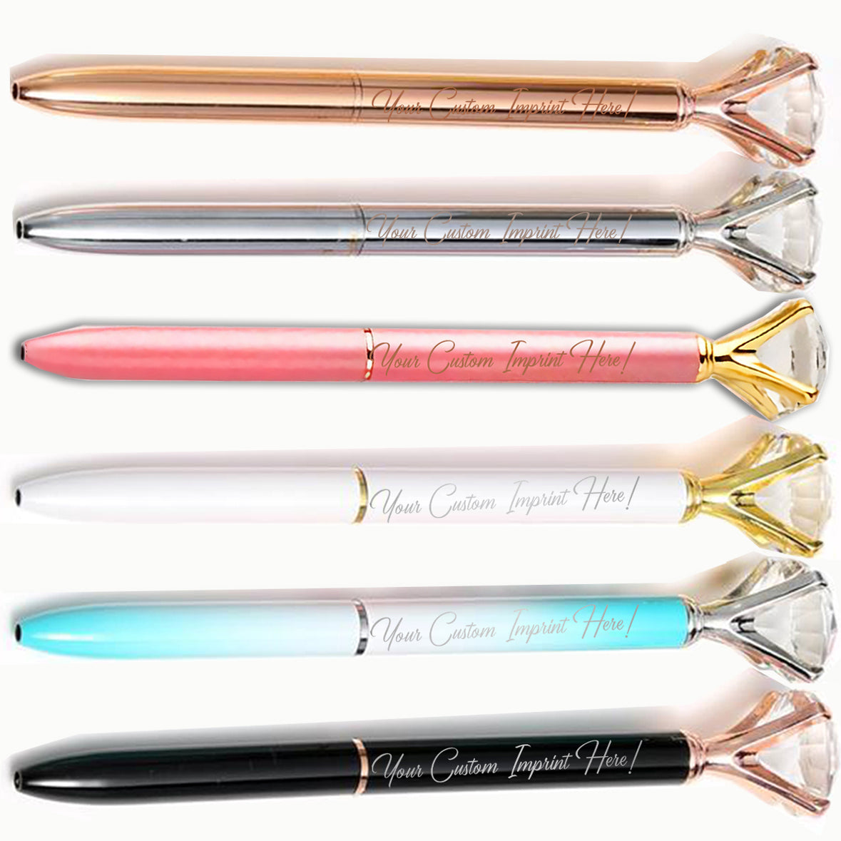 6 PCS Diamonds Personalized Pens with Free Engraving
