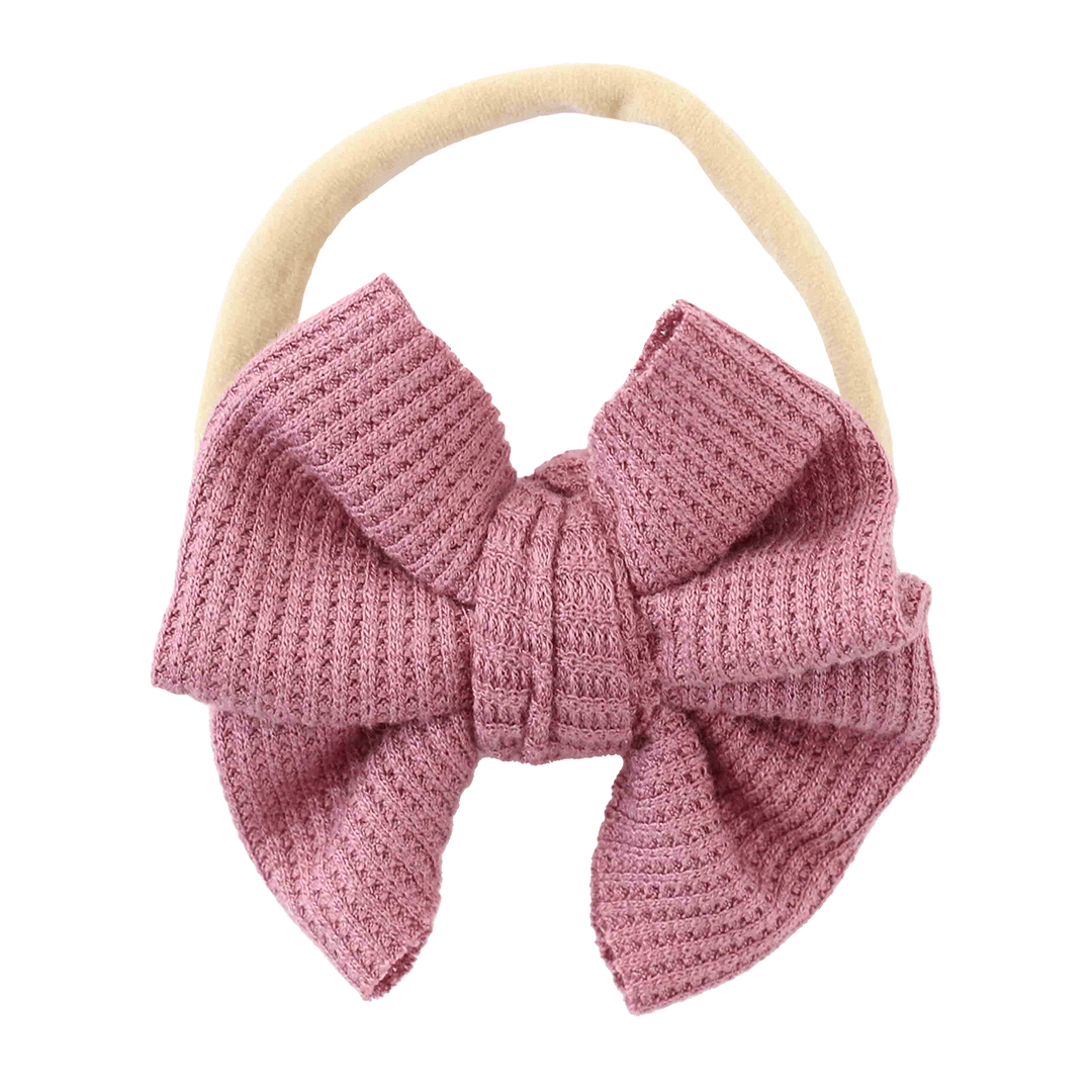 boysenberry waffle bamboo bow headband