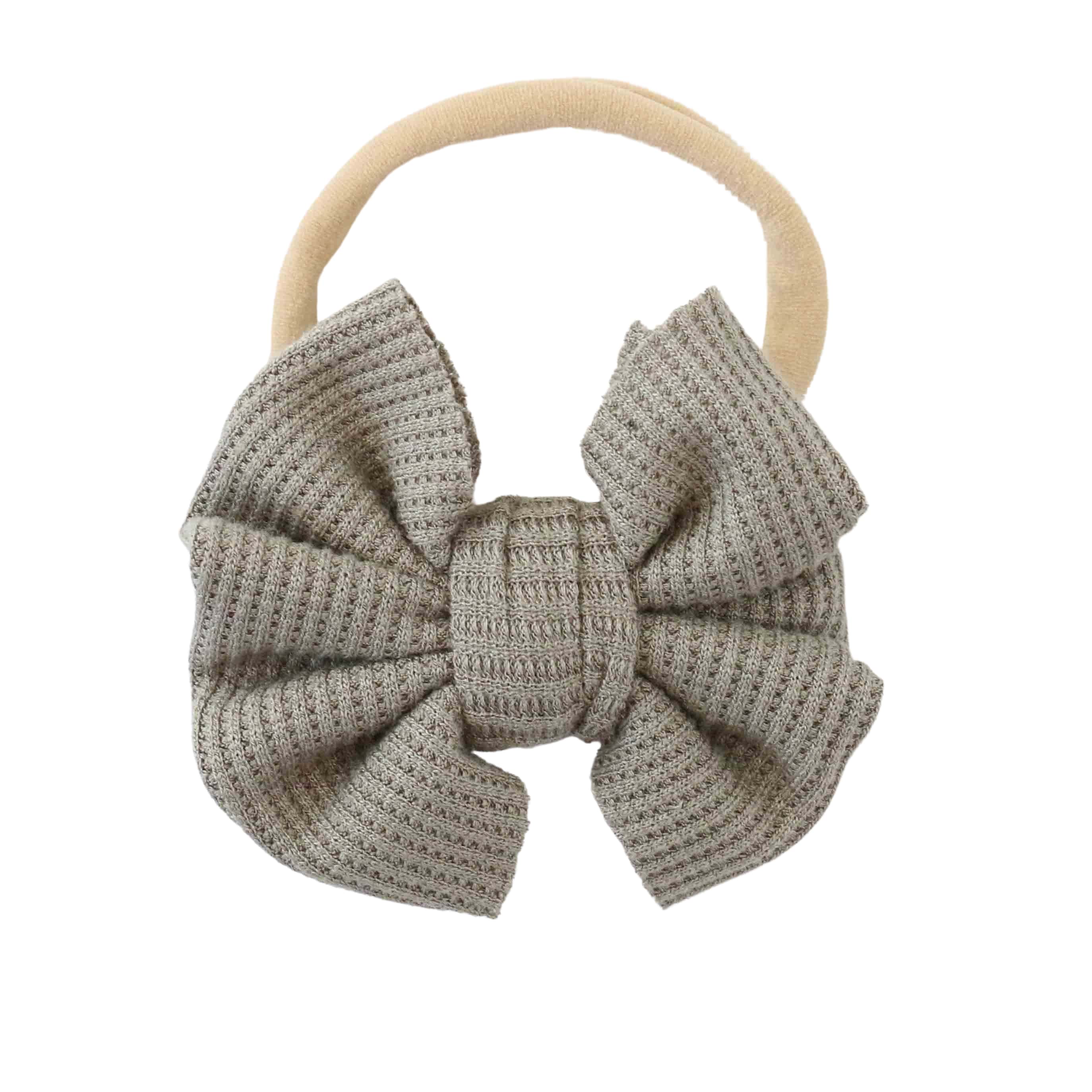 eucalyptus waffle bamboo knit bow headband