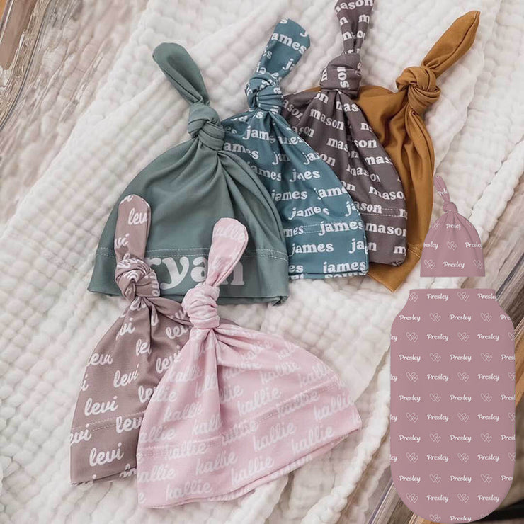 Personalized Baby Swaddle Blanket with Hat Blankets Custom Newborn