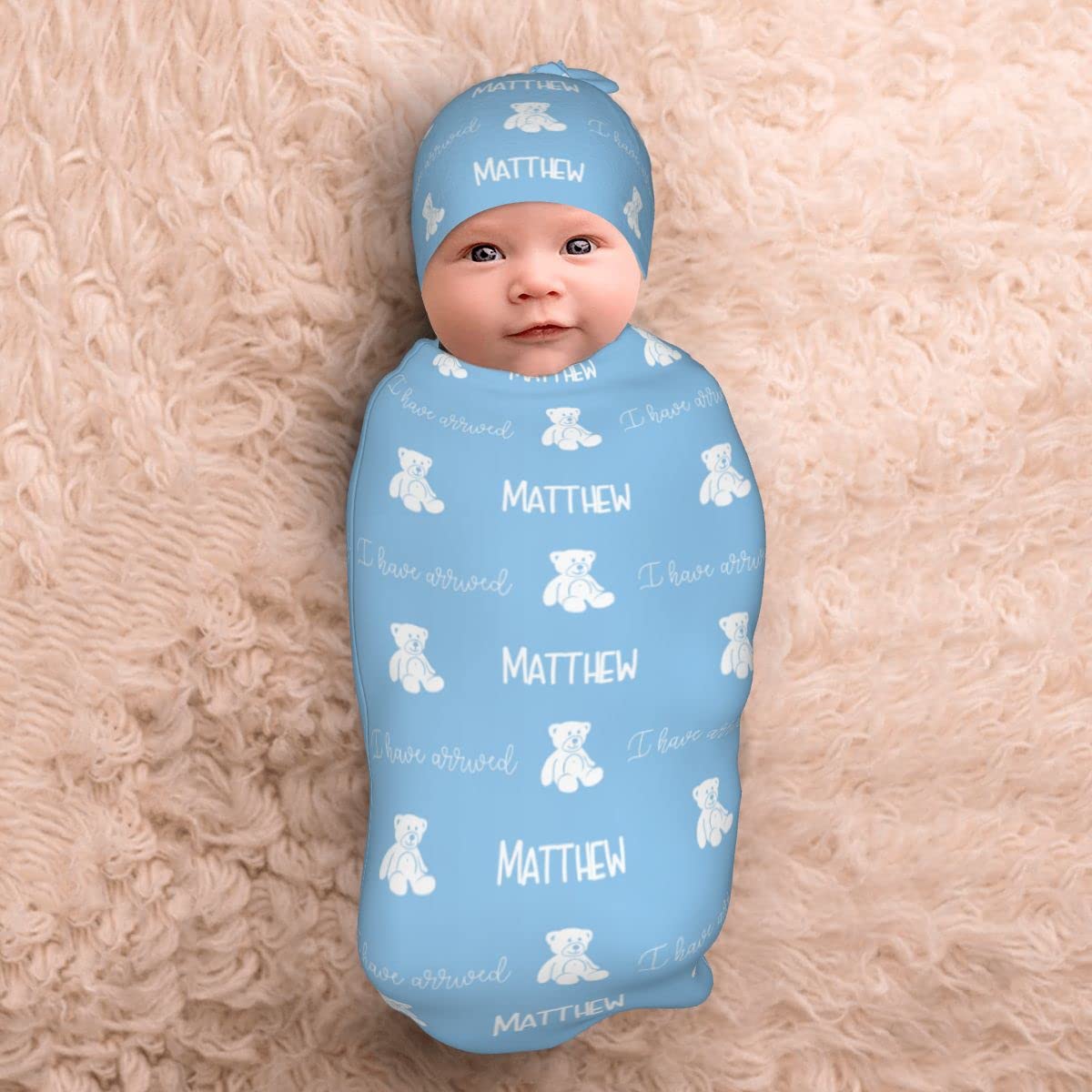 Custom newborn outlet swaddle