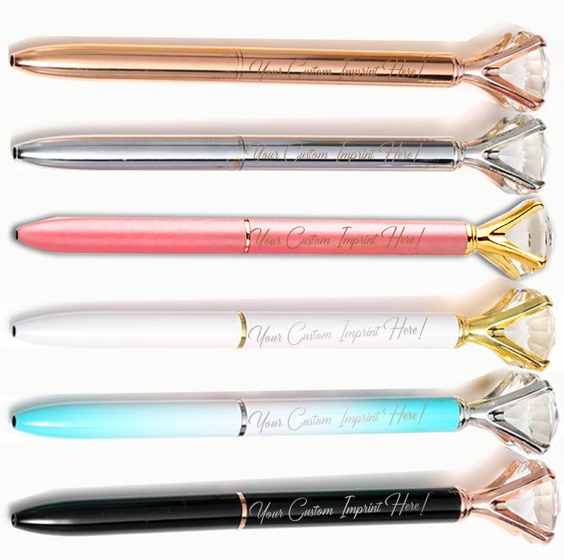 Personalized diamond pens with free engraving in assorted colors