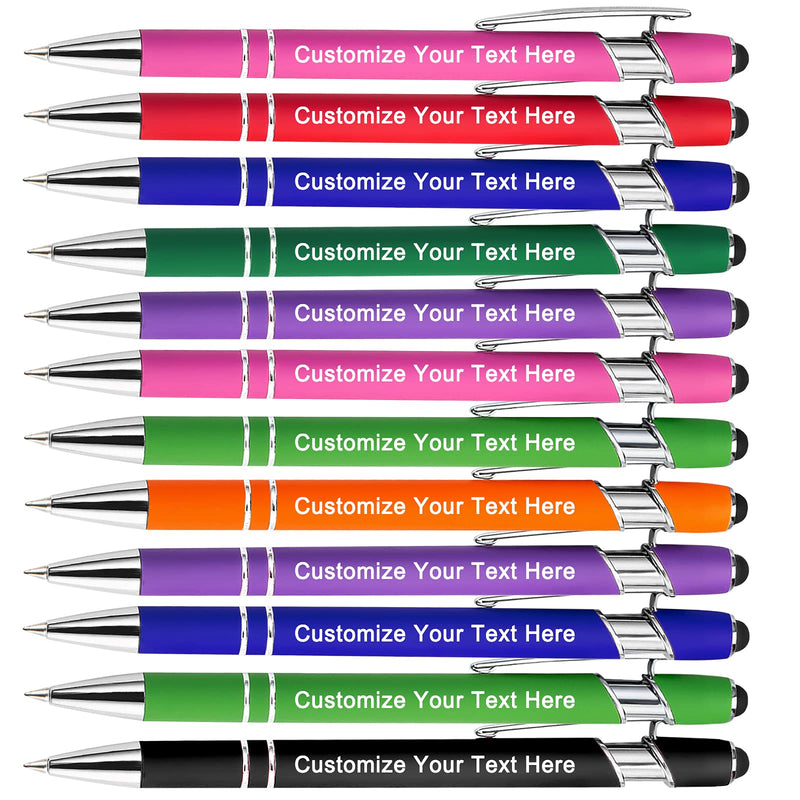 Custom engraved stylus pens in bulk in assorted colors